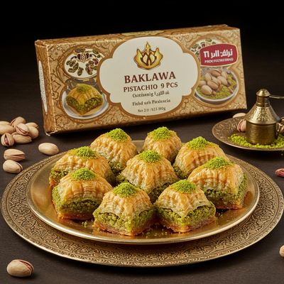 Baklava Crown Pistachio 9Pcs